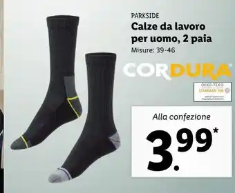 Lidl Calze da lavoro per uomo 2 paia  parkside offerta