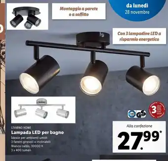 Lidl Lampada led per bagno offerta