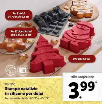 Lidl Stampo natalizio in silicone per dolci ernesto offerta