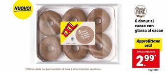 Lidl 6 donut al cacao con glassa al cacao offerta