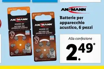 Lidl Batterie per apparecchio acustico 6 pezzi offerta