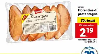 Lidl Fiorentine di pasta sfoglia offerta