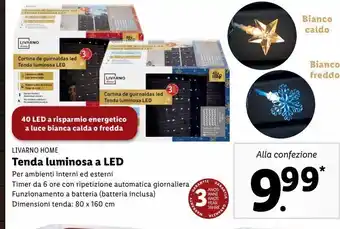 Lidl Tenda luminosa a led offerta