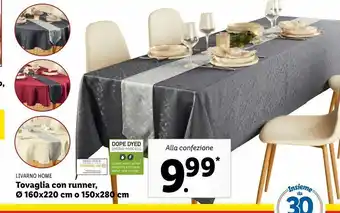 Lidl Tovaglia con runner offerta