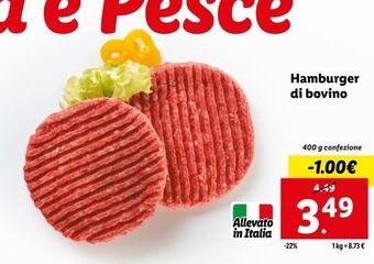Lidl Hamburger di bovino offerta