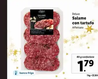 Lidl Salame con tartufo deluxe 80g offerta
