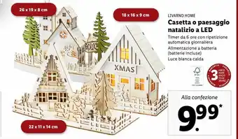 Lidl Casetta o paesaggio natalizio a led offerta