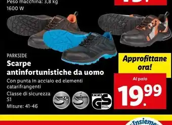 Lidl Scarpe antifortunistiche da  uomo parkside offerta