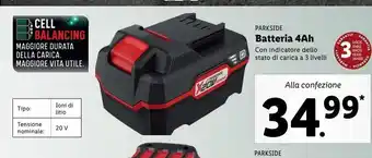 Lidl Batteria 4ah parkside offerta