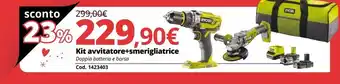Brico Io Kit trapano + smerigliatrice offerta