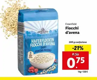 Lidl Fiocchi d'avena 500g offerta