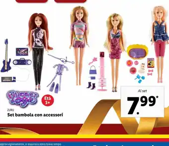 Lidl Set bambola con accessori offerta