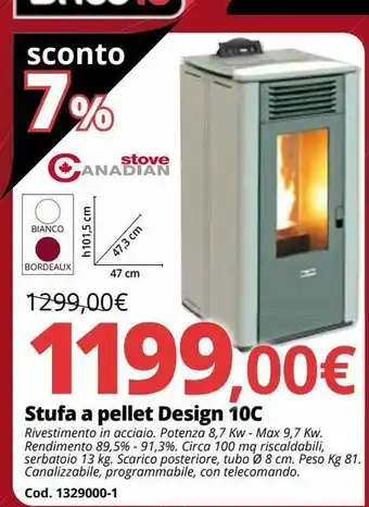 Brico Io Stufa a pellet design 10c offerta