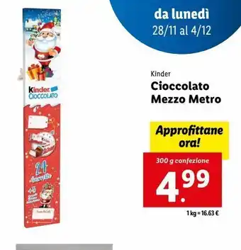 Cioccolato mezzo metro kinder 300g