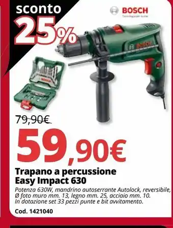 Brico Io Trapano a percussione easy impact 630 offerta