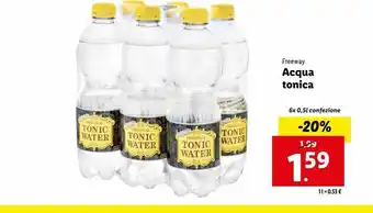 Lidl Acqua tonica freeway 6x0,5l offerta