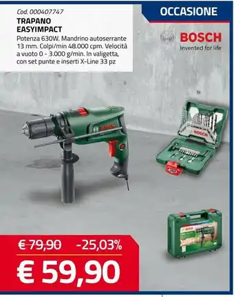Eurobrico Trapano bosch offerta