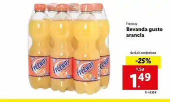 Lidl Bevanda gusto arancia freeway offerta