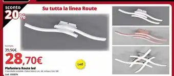 Brico Io Plafoniera route led offerta