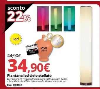 Piantana led cielo stellato