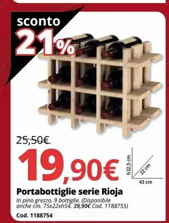 Portabottiglie serie rioja