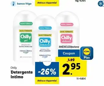 Lidl Detergente intimo chilly 300ml offerta