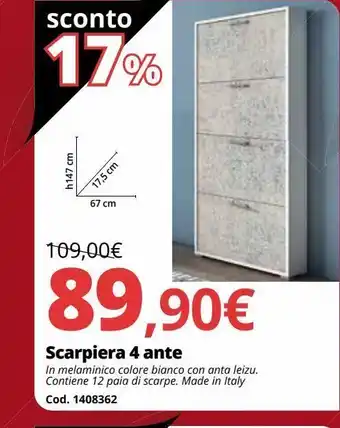 Brico Io Scarpiera 4 ante offerta