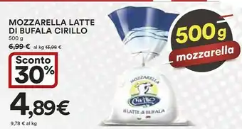Coop Cirillo Mozzarella di bufala offerta
