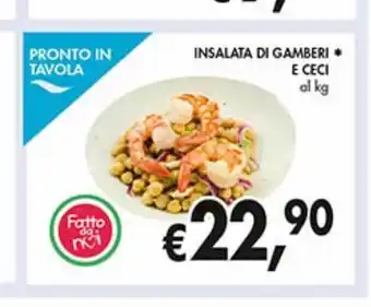 Supermercato Coal Insalata di gamberi e ceci offerta