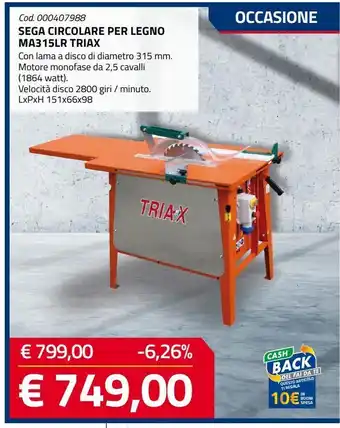 Eurobrico Sega circolare offerta