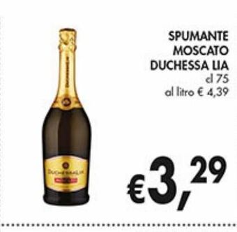 Spumante moscato duchessa lia