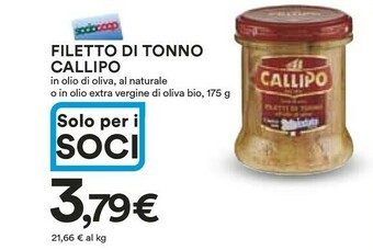 Coop Callipo Tonno offerta