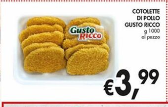 Supermercato Coal Cotolette di pollo gusto ricco g 1000 offerta
