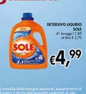 Supermercato Coal Detersivo liquido sole offerta
