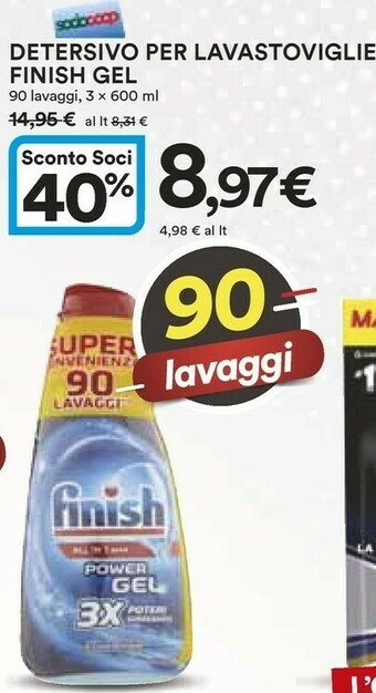 Coop Finish Detersivo lavastoviglie offerta