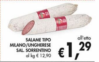 Supermercato Coal Salame tipo milano / ungherese sal sorrentino offerta