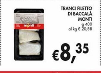 Supermercato Coal Tranci di filetti di baccalà monti g 400 offerta