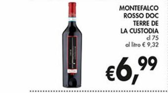 Montefalco rosso doc terre de la custodia cl 75
