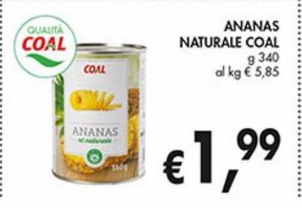 Supermercato Coal Ananas naturale coal g 340 offerta