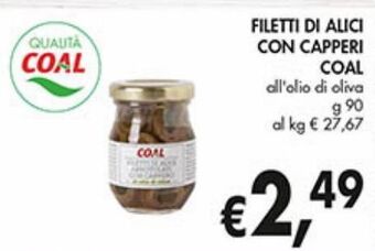 Supermercato Coal Filetti di alici con capperi coal offerta