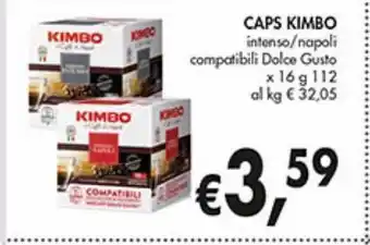 Supermercato Coal Caps kimbo intenso/napoli compatibili dolce gusto x16 g 112 offerta