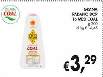 Supermercato Coal Grana padano dop 16 mesi coal offerta