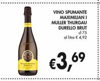 Supermercato Coal Vino spumante maximilian i muller thurgau durello brut offerta