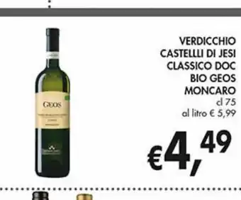 Verdicchio castelli di jesi classico doc bio geos moncaro
