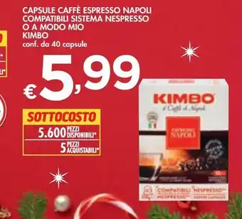 Bennet Capsule caffe espresso napoli compatibili sistema nespresso o a modo mio kimbo offerta