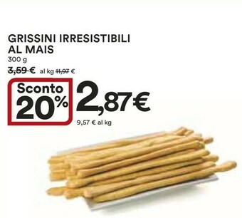 Coop Grissini Irresistibili Al Mais offerta