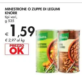 Bennet Minestrone o zuppe di legumi knorr offerta
