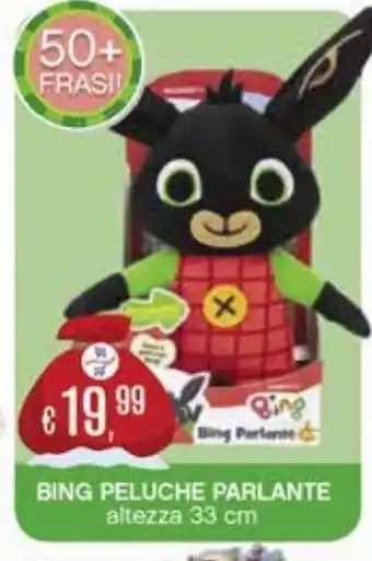 Il Gigante Bing peluche parlante offerta