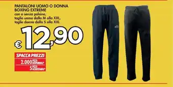 Bennet Pantaloni uomo o donna boxing extreme offerta