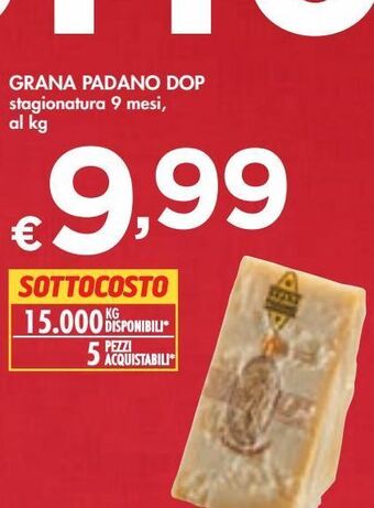 Bennet Grana padano dop offerta